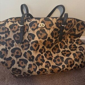 Coach leopard print tote bag